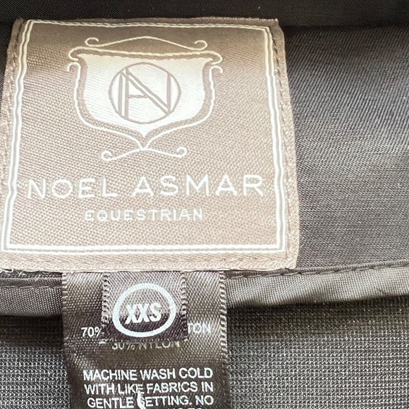 Noel Asmar Jacket Coat Black Button up & Zipper Equestrian Rain Coat Size XXS - Picture 8 of 12